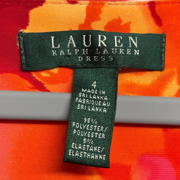 Lauren Ralph Lauren Dress Size 4 Women Sleeveless Sheath Floral - Picture 3 of 6